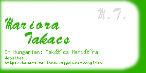 mariora takacs business card